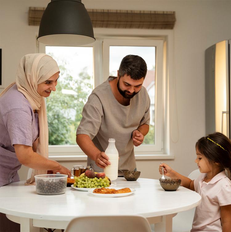 Muslim family living their happily ever after together